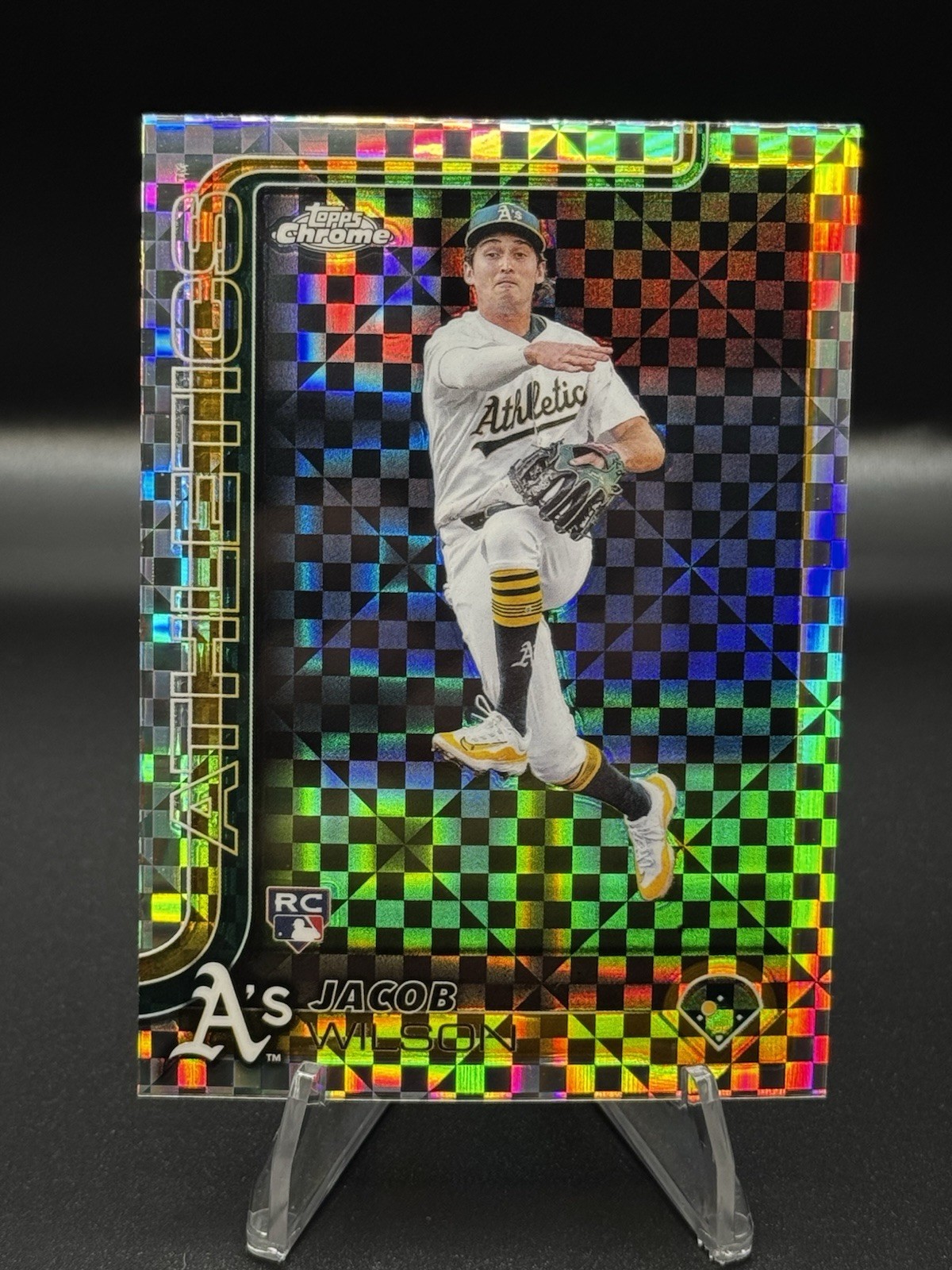 2025 Topps Chrome - Jacob Wilson #96 X-Fractor (RC) Oakland Athletics