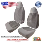 Driver Passenger Bottom Top Cloth Seat Cover Gray For 94-97 Ford F250 F350 XLT