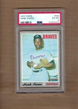 1970  TOPPS  HANK  AARON  #  500     PSA  6