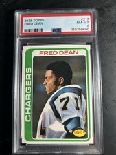 1978 Topps #217 Fred Dean RC Rookie PSA 8 San Diego Chargers HOF