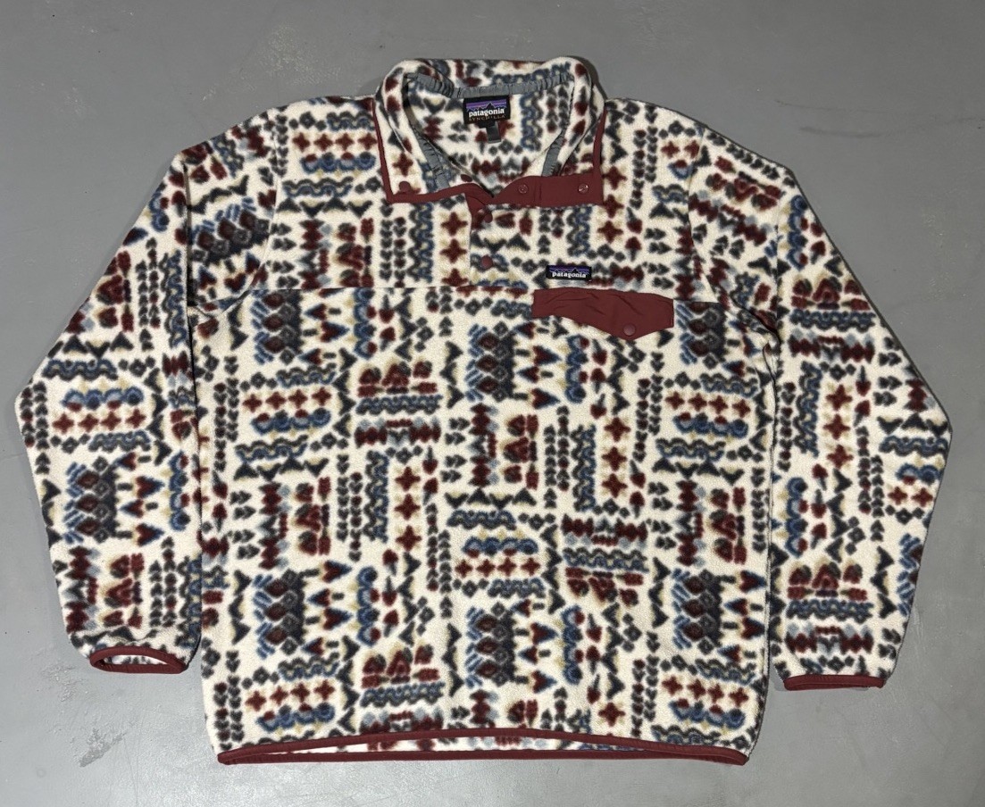 Patagonia Synchilla Snap T Fleece Pullover Wandering Woods Aztec Size Large