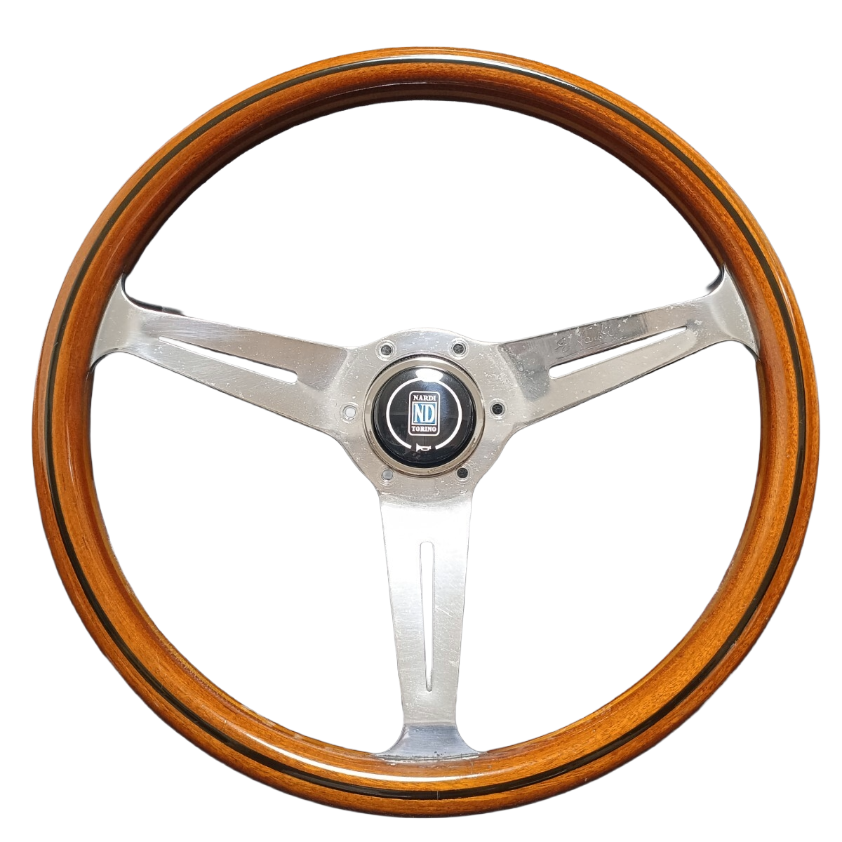 NARDI CLASSIC Wood Steering Wheel 365mm Silver Mazda Miata NA NB