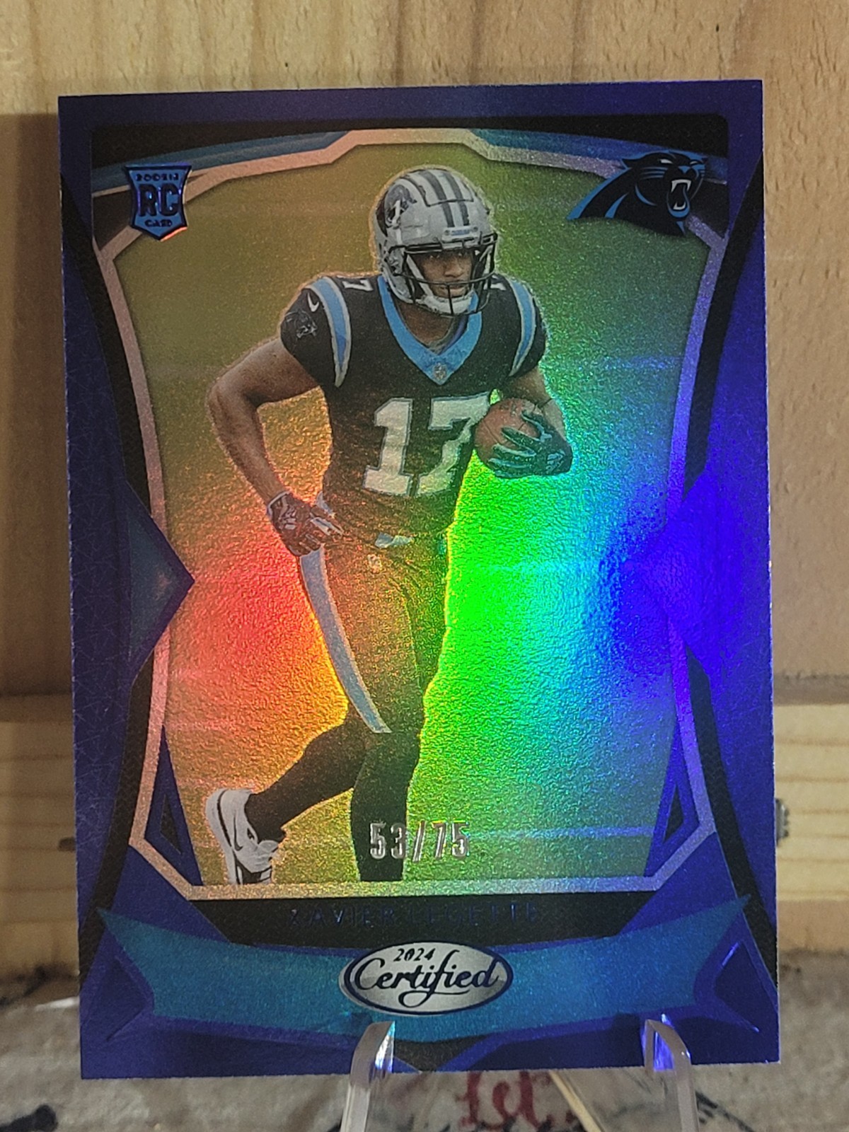 2024 Panini Certified - Rookies Xavier Legette #123 Blue Mirror /75 RC Panthers