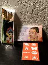 Nukolo Face and Body Paint Stencils Accesories 15 colors New Sealed