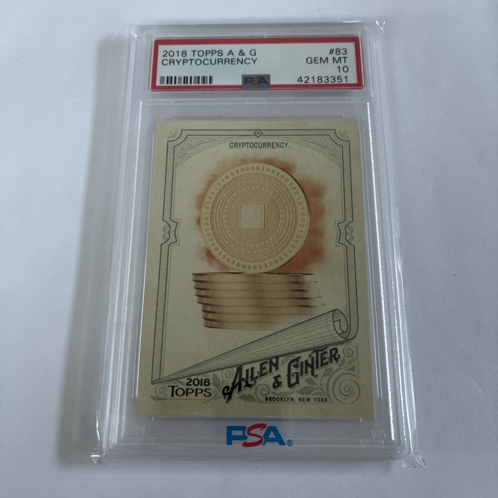 CRYPTOCURRENCY #83   2018 Topps Allen and Ginter   PSA GEM MINT 10