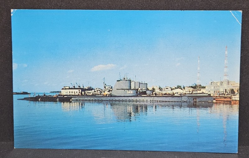 U.S. Navy Submarine Base Key West Vintage Postcard