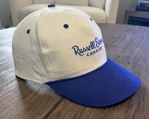 Vtg Russell Stover Candies Embroidered "I Love Chocolate" Canvas Hat Snapback