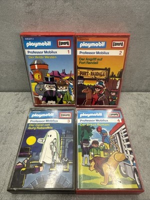Playmobil Professor Mobilux Folgen 1, 2 ,3 & 4 Hörspiel Kassette EUROPA  MC