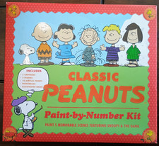 Classic Peanuts Paint By Number Kit 5 Scenes w/ Snoopy and the Gang