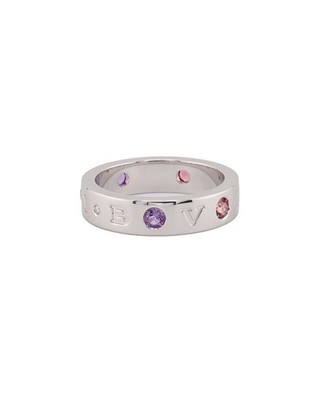 Bulgari 18K 0.15 Ct. Tw. Diamond & Amethyst Ring Women's  56