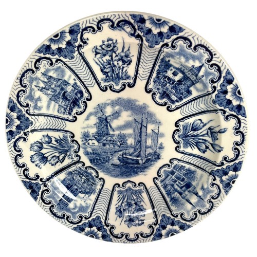 Societe Ceramique Maastricht Old Dutch 8” Plate Blue White c1890-1910 - Picture 1 of 4