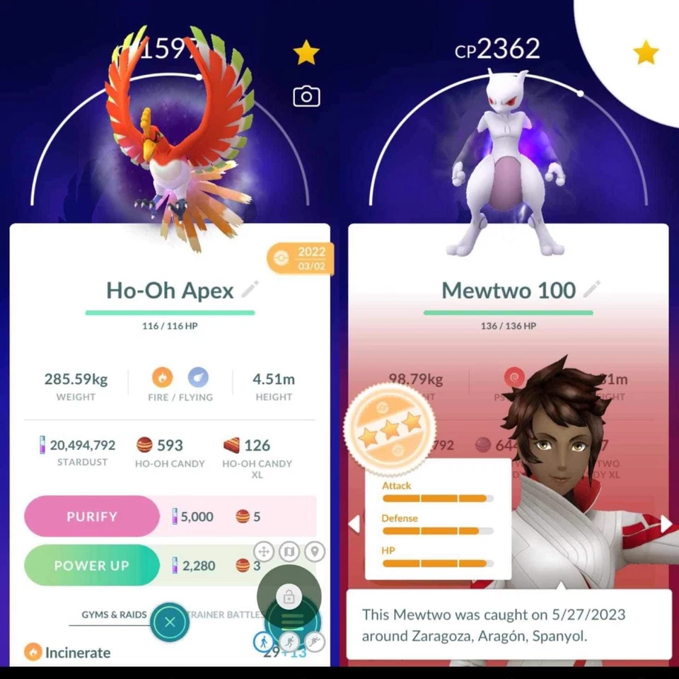 Pokemon Lvl 70 Go Rare PvP 2016/1511 Perfect/ShinyLegendary/ShadowApex/RareEvent - Image 2 of 4