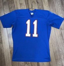 VTG 70s 80s Rawlings NFL USA Football Jersey 11 Blue Blank Patina L 42-44