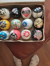 Assortment vintage golf balls wrapped