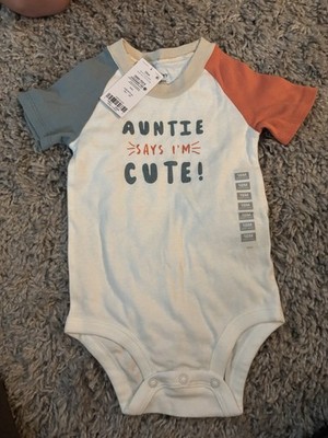Carter's Auntie Loves me Short Sleeve T-shirt Bodysuit 18 Months
