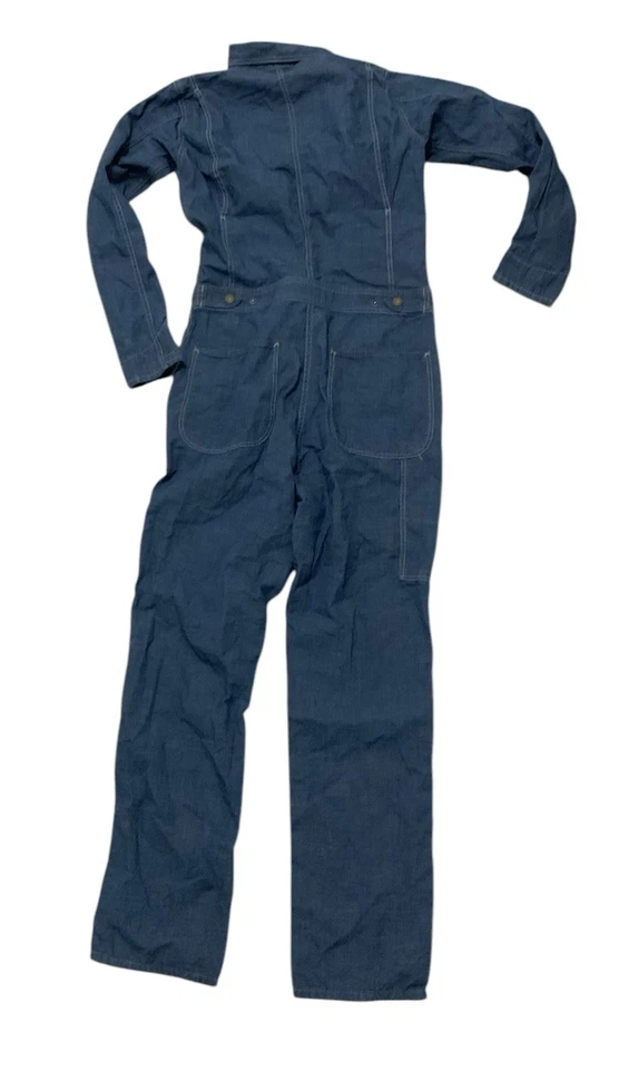 Mono de algodón de mezclilla azul a rayas japonés Ralph Lauren RRL para mujer nuevo con Foto 2 de 4