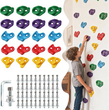 20 PCS Rock Climbing Holds Set Kids Adult Wall Grips Indoor Outdoor Kit