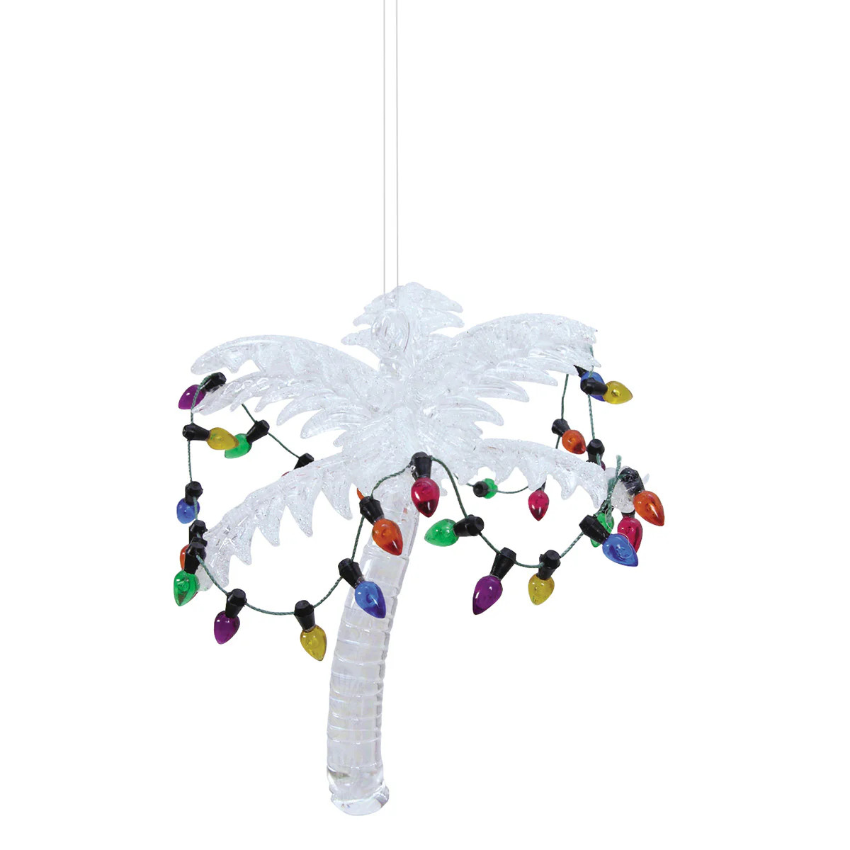 Gallerie II White Palm Tree Christmas Xmas Ornament Multi