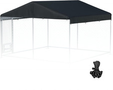 10X10 Ft Dog Kennel Cover - Heavy Duty 600D Waterproof UV Resistant Outdoor Pet