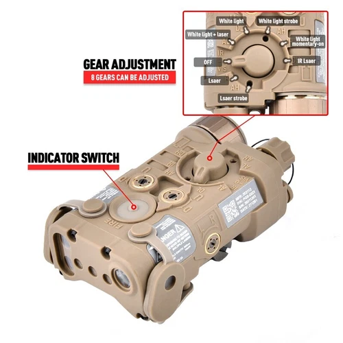 气枪 NGAL 激光瞄准器 红色/绿色 激光 Aim M600C M300A 童子军手电筒套装 - 第 8 张/共 23 张