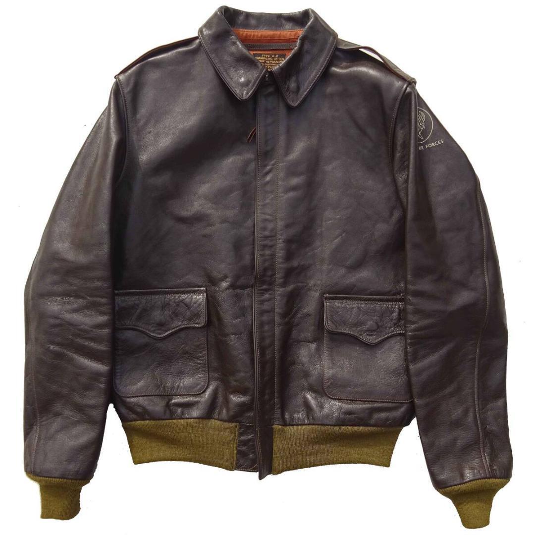 TOYs McCOY Type A-2 Jacket Brown Leather Size 44 Used From Japan
