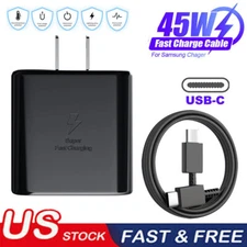 45W Super Fast Charging Type C Wall Charger+Cable For Samsung Galaxy S20 S22