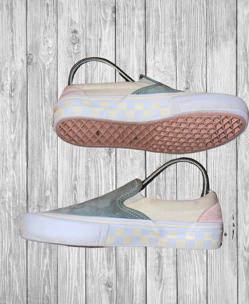 Vans Washout Slip-On Pro Shoes Mens 7.5 Womens 9 Pastel Suede Blue Antique Vans SlipOn Pro Washout Blue Antique Low Pastel Shoes Suede  main image 4
