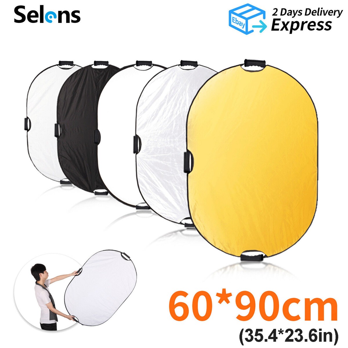 Selens 5in1 Photo Photography Light Reflector Diffuser Collapsible