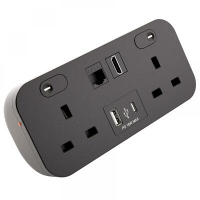 Logilink pdu8c02 unit di distribuzione dell'alimentazione (pdu) 1u nero