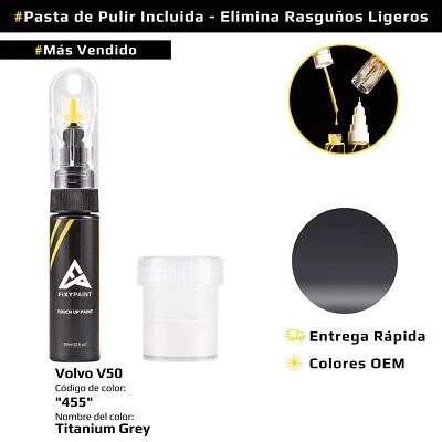 Pintura de retoque para Volvo V50 codigo: 455 Titanium Grey - Imagen 1 de 4