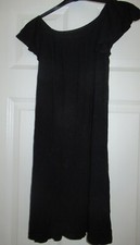 LADIES PRETTY LITTLE THING BLACK BARDOT STYLE DRESS size 8