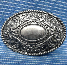 Cowgirl Cowboy Dress Belt Buckle Scroll Flourish Coastal Vintage 80s 90s .PCB892