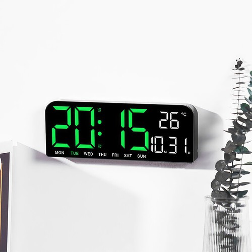 Large Digital Big Jumbo LED Wall Desk Clock Display With Calendar Temperature AU - Picture 13 of 29