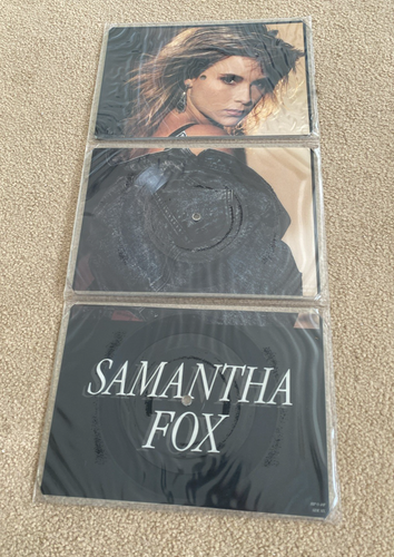 SAMANTHA FOX Sam Fox 1987 UK set of THREE rectangular vinyl Picture disc album - Picture 2 of 9