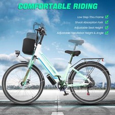 500W 48V Electric Bike 26" Commuter Bicycle Cruise Control Ebike Up to 50 Miles