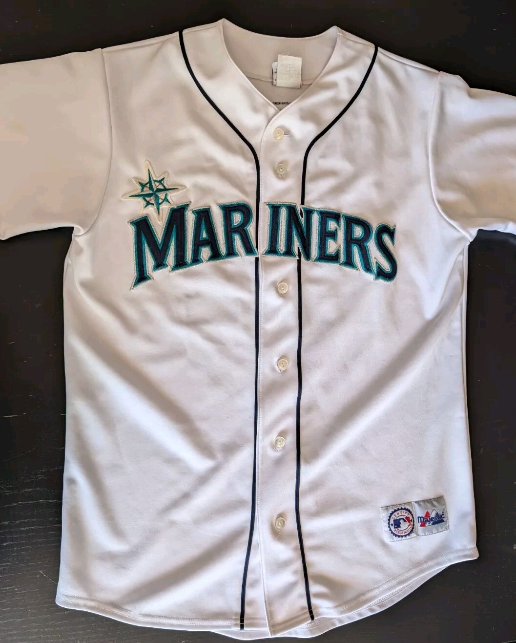 Authentic MLB Majestic Ken Griffey Jr. Seattle Mariners White Jersey - L