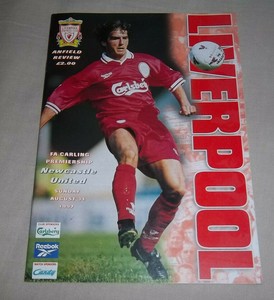 31-8-1997 Liverpool v Newcastle Utd Postponed Programme RARE 