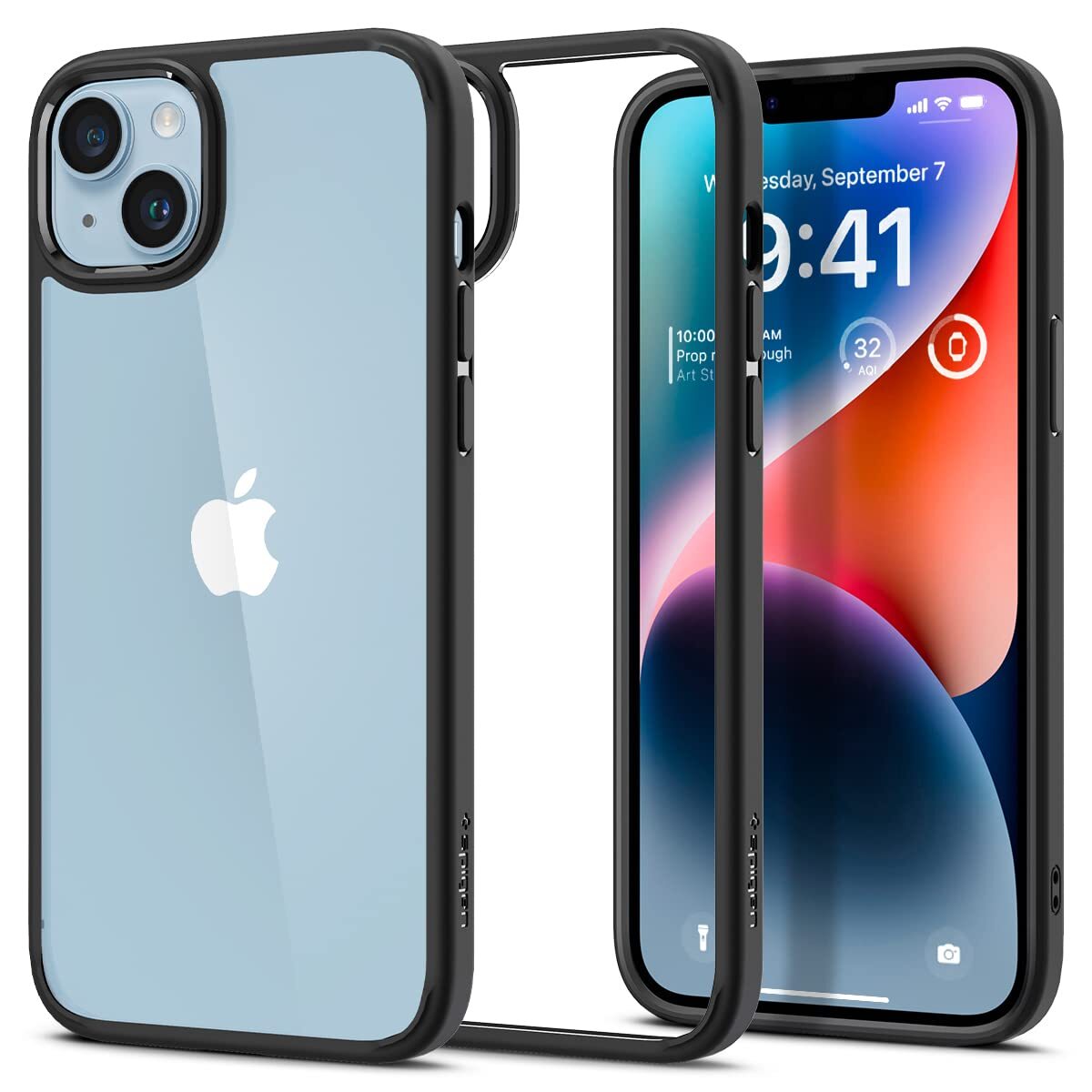 Spigen Cover Ultra Hybrid Compatibile con iPhone 14 - Nero Opaco
