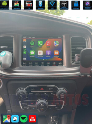 For 2015-2021 Dodge Challenger Charger Android 13 CarPlay Car Stereo Radio GPS