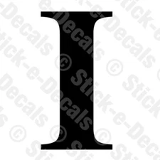 Roman Numeral I Vinyl Die Cut Decal Sticker - Number 1 One
