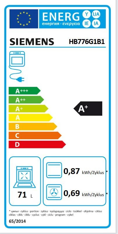 Siemens,HB776G1B1, iQ700 Einbau-Backofen, Schwarz, Edelstahl, EEK: A+ - Bild 2 von 4