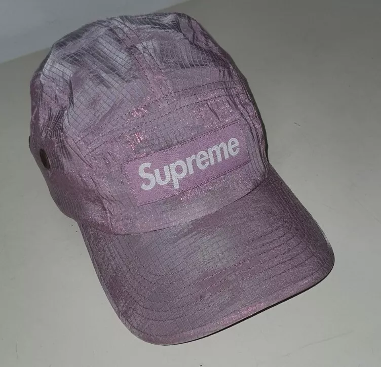 Casquette de camp camouflage SS22 Supreme Broken violet nylon chapeau boîte logo ripstop