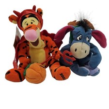 VTG Disney Winnie the Pooh Tigger Eeyore Bean Bag Costume Plush Devil Reindeer