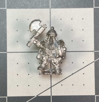 Citadel classic DWARF WARRIOR w/ AX Old World Warhammer Oldhammer 1987 OOP BM26