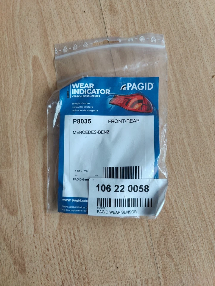 PAGID P8035 FRONT/REAR BRAKE WEAR SENSOR FOR MERCEDES-BENZ - Image 3 of 4