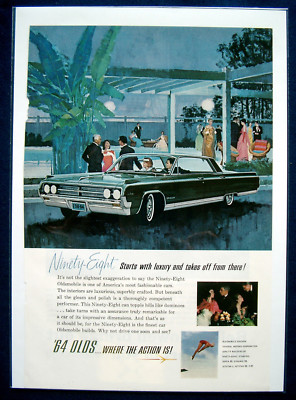 Werbeanzeige Ad  1964 Oldsmobile Ninety Eight  Starts with luxury ...  (USA)
