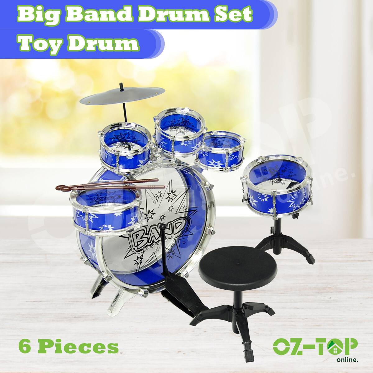 Children Kids Junior Drum Set Kit Rock Roll Mini Big Band Jazz