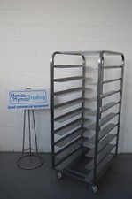 1 x Bakery rack trolley for 55cm x 78cm trays -  Stainless steel FREE P+P