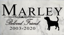 Customized Beloved Friend Dog Memorial Outdoor Stone Marker Select Your Breed