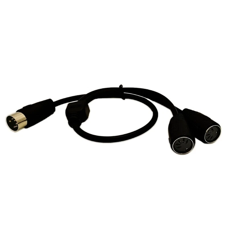 Male to Female DIN 5P Splitter Y Adapter MIDI Cable 1 to 2 Extension Cord - Image 4 of 4